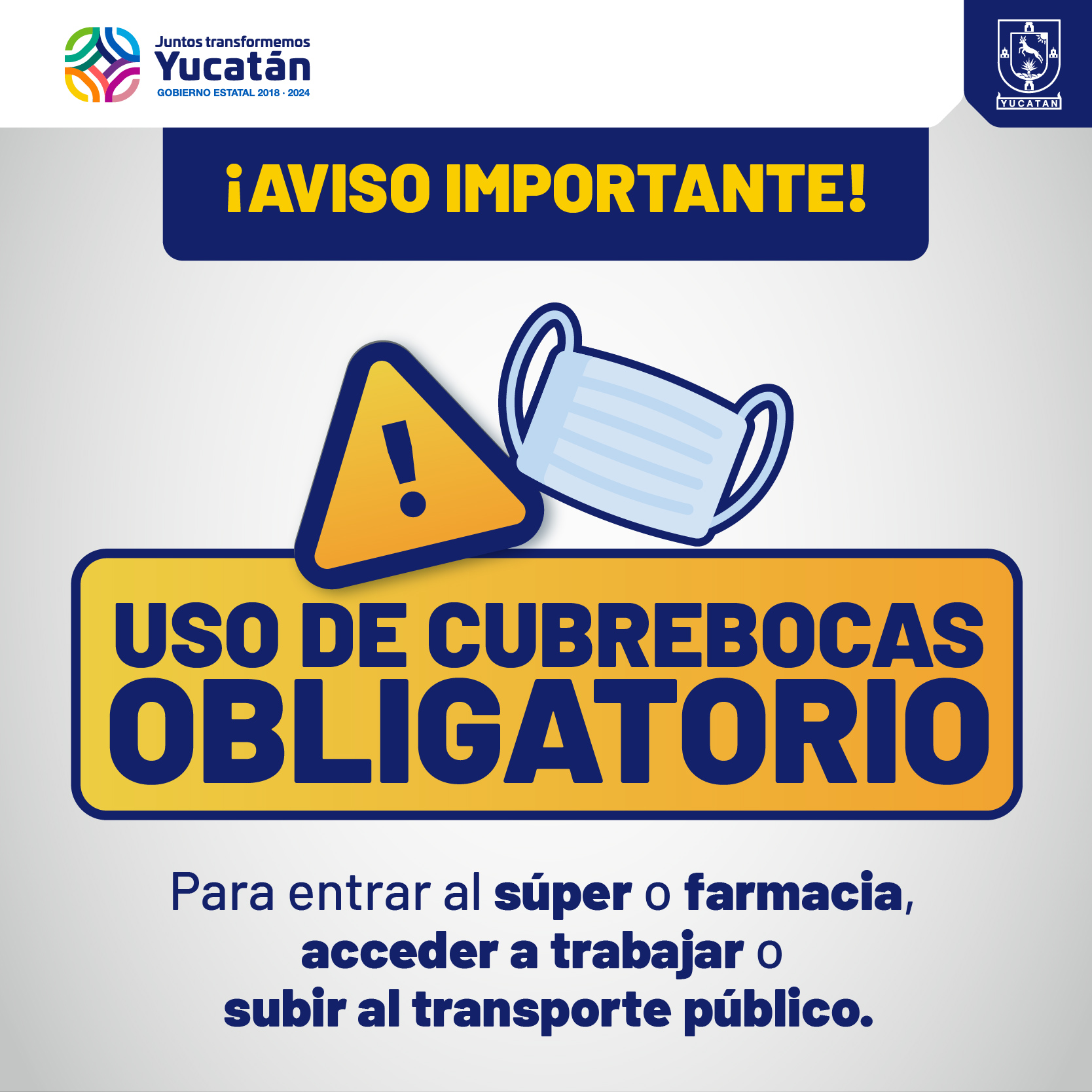 Aviso Importante Uso De Cubrebocas Obligatorio Ruraltv